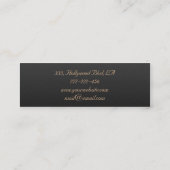 Carte De Visite Mini Monogramme sobre élégant (Dos)