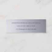 Carte De Visite Mini Monographie maigre gris rouge moderne (Dos)