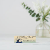 Carte De Visite Mini Mont Fuji avec Nuages (Debout devant)