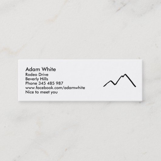 Carte De Visite Mini Montagnes (Devant)