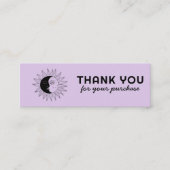 Carte De Visite Mini Moon & Sun Elegant Client Commander Merci Chic (Devant)