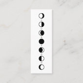 Carte De Visite Mini MOONPHRASE Cool Moderne Lune Phase verticale (Devant)