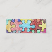 Carte De Visite Mini Morceaux de puzzle (Dos)