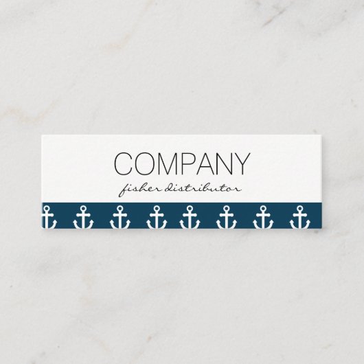 Carte De Visite Mini Motif Ancre (Devant)