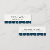 Carte De Visite Mini Motif Ancre (Devant / Derrière)