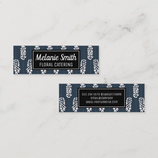 Carte De Visite Mini Motif botanique (Devant / Derrière)