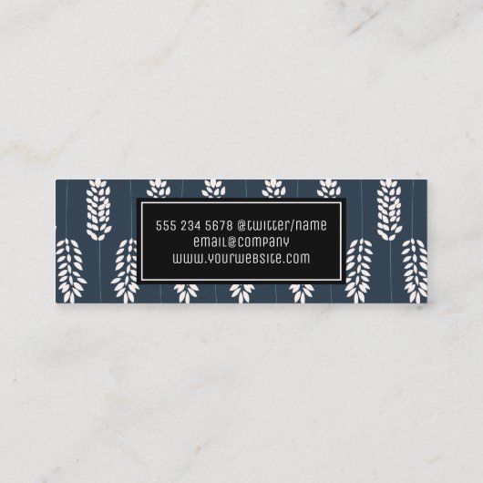 Carte De Visite Mini Motif botanique (Dos)