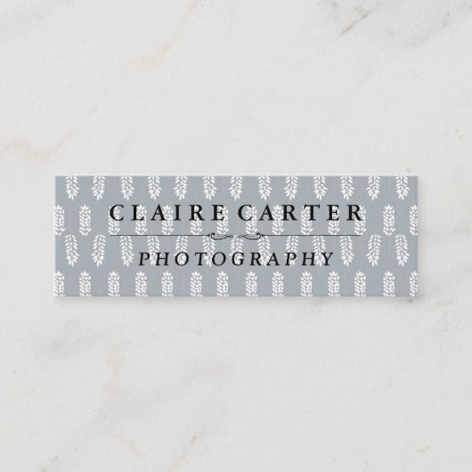 Carte De Visite Mini Motif botanique | Photographe (Devant)