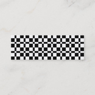 Carte De Visite Mini Motif Carrés Noir et Blanc