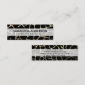 Carte De Visite Mini Motif chic contemporain (Devant / Derrière)