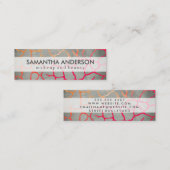 Carte De Visite Mini Motif chic contemporain (Devant / Derrière)