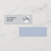 Carte De Visite Mini Motif classique En vichy bleu coché (Devant / Derrière)