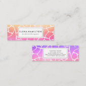 Carte De Visite Mini Motif contemporain chic (Devant / Derrière)