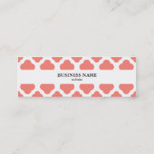 Carte De Visite Mini Motif Coral Rose Quatrefoil (Dos)