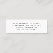 Carte De Visite Mini Motif De Donuts Roses, Boutique De Gâteaux, Boutiq (Dos)