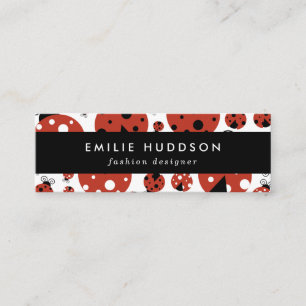 Carte De Visite Mini Motif De Ladybugs, Mignons Ladybugs, Red Ladybugs