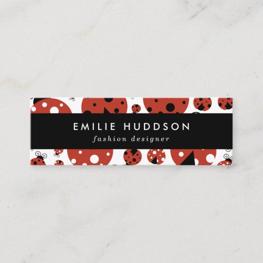 Carte De Visite Mini Motif De Ladybugs, Mignons Ladybugs, Red Ladybugs (Devant)