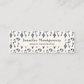 Carte De Visite Mini Motif de notes musicales mignonnes (Devant)