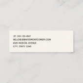 Carte De Visite Mini Motif de notes musicales mignonnes (Dos)