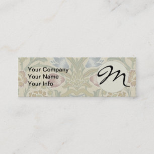 Carte De Visite Mini Motif de papier peint floral brocart de William Mo