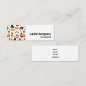 Carte De Visite Mini Motif de récolte de pèlerins d'action de grâce (Devant / Derrière)