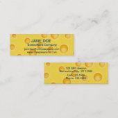 Carte De Visite Mini Motif de texture au fromage suisse (Devant / Derrière)