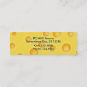 Carte De Visite Mini Motif de texture au fromage suisse (Dos)