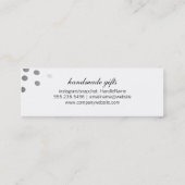 Carte De Visite Mini Motif des points d'argent Faux (Dos)