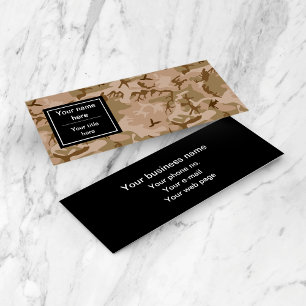 Carte De Visite Mini Motif du Camouflage du désert, Motif militaire, Ar