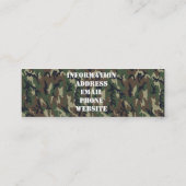 Carte De Visite Mini Motif du camouflage vert militaire (Dos)