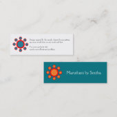 Carte De Visite Mini motif élégant simple de henné (Devant / Derrière)