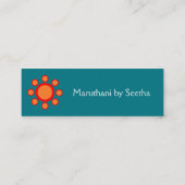 Carte De Visite Mini motif élégant simple de henné (Dos)