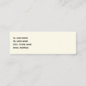 Carte De Visite Mini Motif Empreinte de léopard sauvage et exotique (Dos)