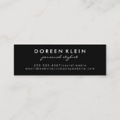 Carte De Visite Mini Motif en plume stellaire avec Monogramme (Dos)