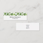 Carte De Visite Mini Motif Feuille élégant Green Tropical (Devant / Derrière)