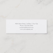 Carte De Visite Mini Motif frais d'abrégé sur argent (Dos)