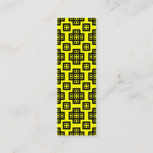 Carte De Visite Mini Motif géométrique 030614 - Noir sur Jaune