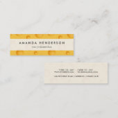 Carte De Visite Mini Motif jaune de fromage (Devant / Derrière)