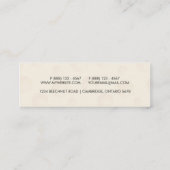 Carte De Visite Mini Motif jaune de fromage (Dos)