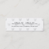 Carte De Visite Mini Motif mignon chic noir et blanc de chat (Dos)