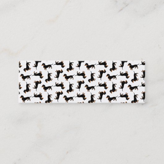 Carte De Visite Mini Motif mignon de teckel (Devant)