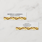 Carte De Visite Mini Motif Paisley jaune (Devant / Derrière)