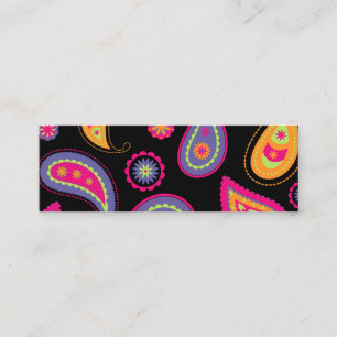 Carte De Visite Mini Motif Paisley sans couture Coloré