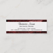 Carte De Visite Mini Motif Patchwork, Arrière - plan Patchwork, Rouge (Devant)