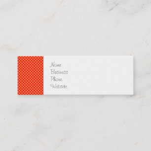 Carte De Visite Mini Motif Pois Bright Orange et Red Mini