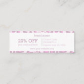 Carte De Visite Mini Motif Poster de animal Leopard rose Remise Cadeau (Dos)