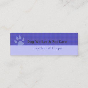 Carte De Visite Mini Motif Purple Animal Paws Minimal Purple
