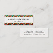 Carte De Visite Mini Motif tribal indigène ethnique audacieux (Devant / Derrière)