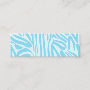 Carte De Visite Mini Motif Zèbre Bleu