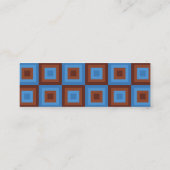 Carte De Visite Mini Motifs géométriques bleus Brown (Dos)